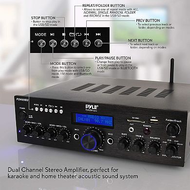 Pyle 200W Wireless Bluetooth Power Amplifier -