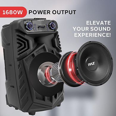 Pyle 1680W Portable Bluetooth PA Speaker - 15"