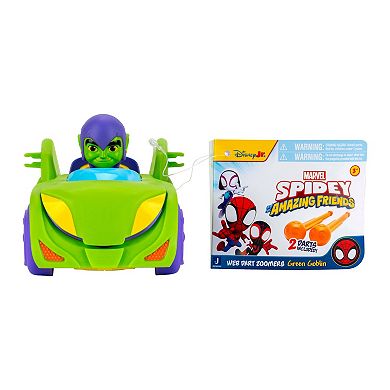 Marvel Spidey & Friends Green Goblin Web Dart Zoomers Little Vehicle With Accessories