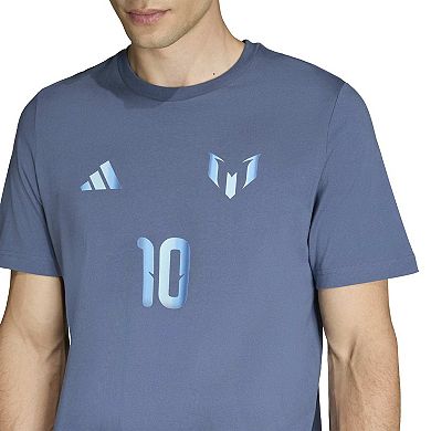 Big & Tall adidas Messi Name & Number Graphic Soccer T-Shirt