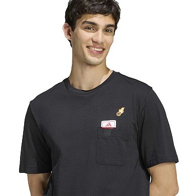 Big & Tall adidas Mini Embroidery Basketball Graphic T-Shirt