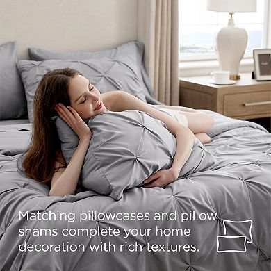 Bedsure GentleSoft™ Reversible Pintuck Comforter Bed-in-a-Bag Set