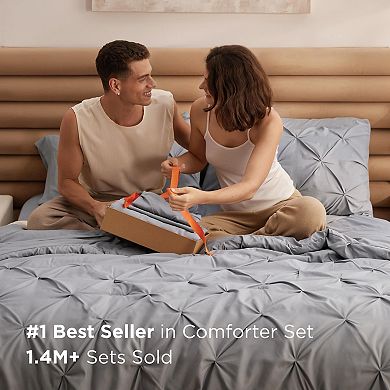 Bedsure GentleSoft™ Reversible Pintuck Comforter Bed-in-a-Bag Set