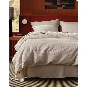 Bedsure GentleSoft™ 3 pc Cotton Waffle Weave Reversible Duvet Cover Set