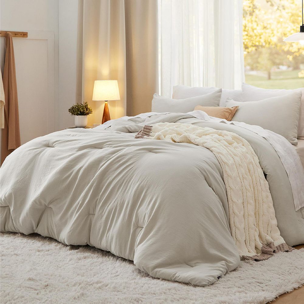 Bedsure 3-pc. Extra Soft Reversible Comforter Set - White, KING