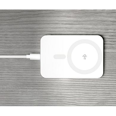 Aluratek 5000mAh Wireless Qi2 MagSafe Compatible Power Bank