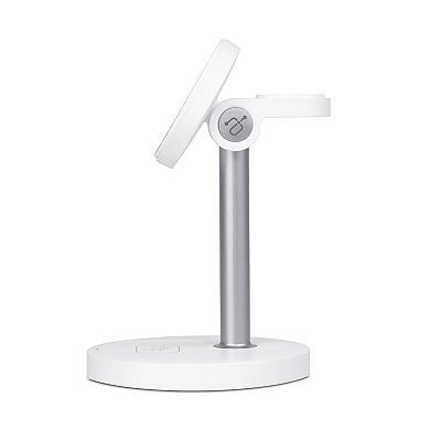 Aluratek 3-in-1 Qi2 Wireless 15W Charging Stand Compatible with MagSafe