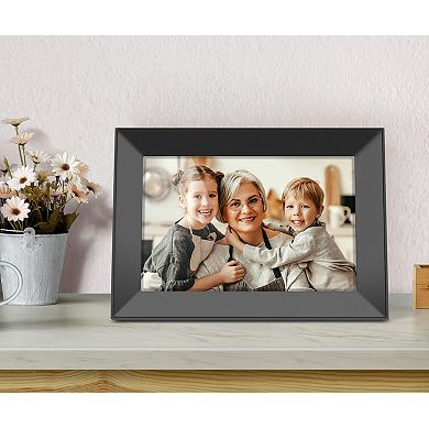 Aluratek 8-Inch WiFi Touchscreen Digital Photo Frame with Auto Rotation & 16GB Memory