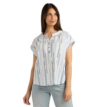 Women's AB Studio Dolman Sleeve Curved High-Low Top