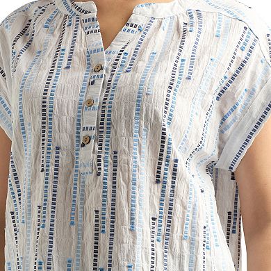 Women's AB Studio Dolman Sleeve Curved High-Low Top