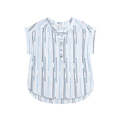 Women's AB Studio Dolman Sleeve Curved High-Low Top