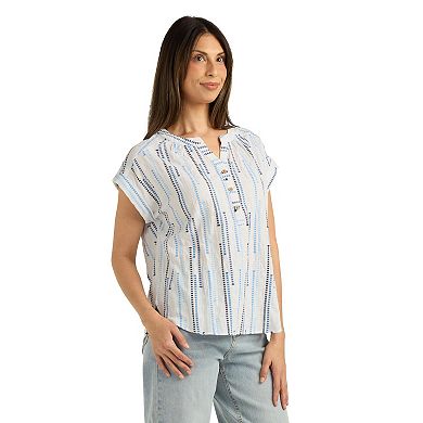 Women's AB Studio Dolman Sleeve Curved High-Low Top