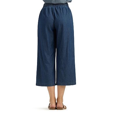 Women's AB Studio Embroidered Wide-Leg Crop Pants