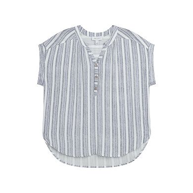 Women's AB Studio Dolman Curved Hi-Low Hem Top