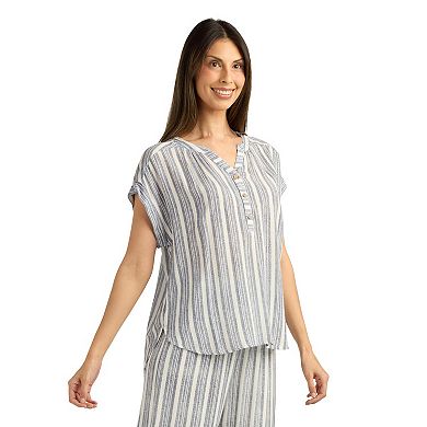 Women's AB Studio Dolman Curved Hi-Low Hem Top