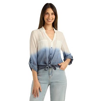 Women's AB Studio Three-Quarter Sleeve Textured Top