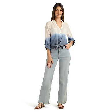 Women's AB Studio Three-Quarter Sleeve Textured Top