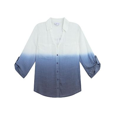 Women's AB Studio Three-Quarter Sleeve Textured Top