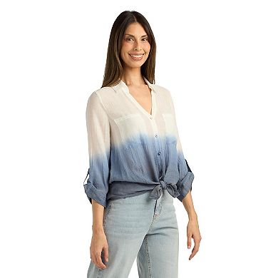 Women's AB Studio Three-Quarter Sleeve Textured Top