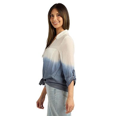 Women's AB Studio Three-Quarter Sleeve Textured Top