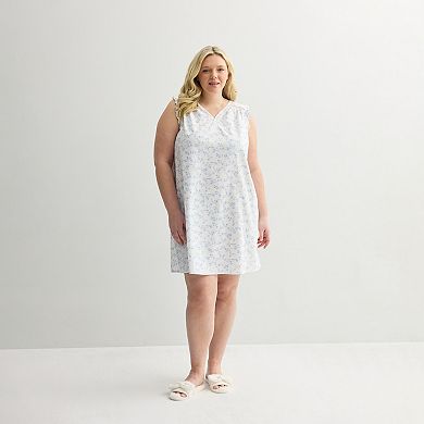 Plus Size Croft & Barrow® Dobby Woven Nightshirt