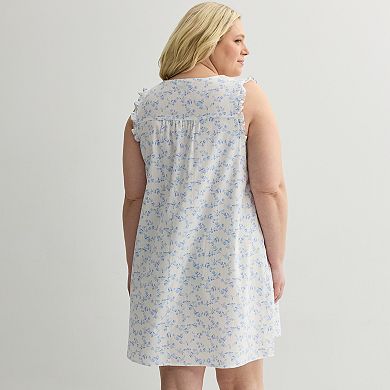Plus Size Croft & Barrow® Dobby Woven Nightshirt