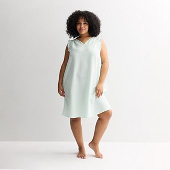Plus Size Croft & Barrow® Dobby Woven Nightshirt