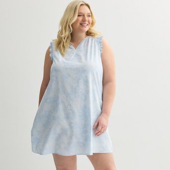 Plus Size Croft & Barrow® Dobby Woven Nightshirt