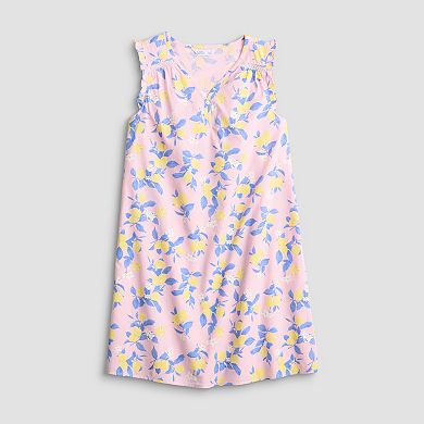 Women's Croft & Barrow® Dobby Woven Nightshirt with Ruffle Sleeves
