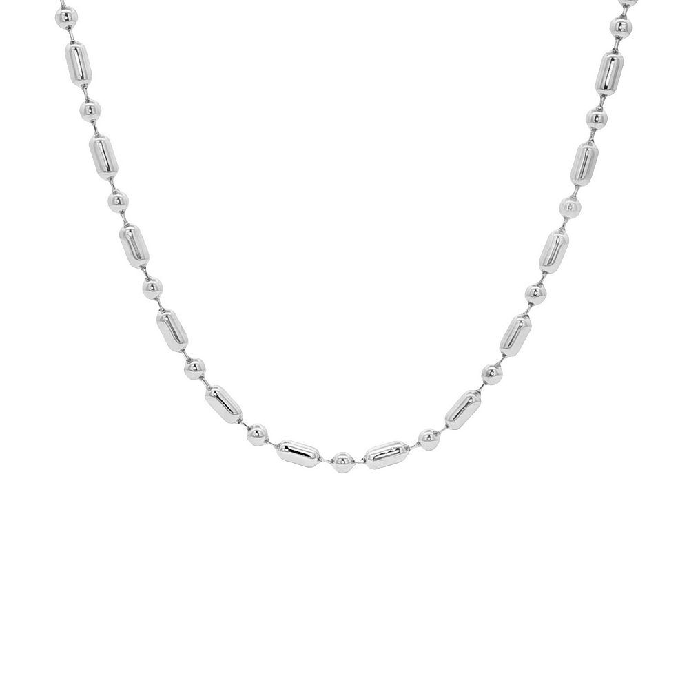 PRIMROSE Fine Silver Plated Chain Necklace with Cubic Zirconia Accent