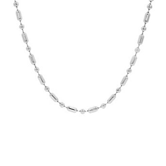 PRIMROSE Fine Silver Plated Chain Necklace with Cubic Zirconia Accent