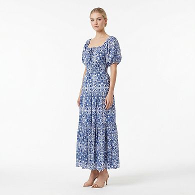 Women's Maison Tara Off-Shoulder Printed Maxi Dress