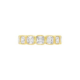 PRIMROSE 14k Gold-Plated Cubic Zirconia Eternity Ring