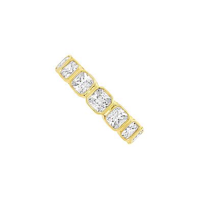 PRIMROSE 14k Gold-Plated Cubic Zirconia Eternity Ring