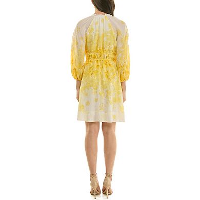 Women's Maison Tara Placement Print Puff Sleeve Dress