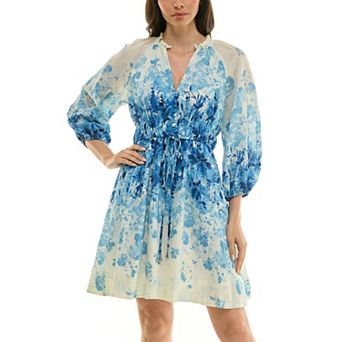 Women's Maison Tara Placement Print Puff Sleeve Dress