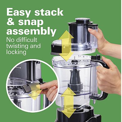 Hamilton Beach Stack & Snap 12-Cup Food Processor