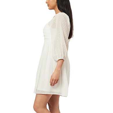 Juniors' WallFlower Iris Three-Quarter Length Sleeve Mini Dress