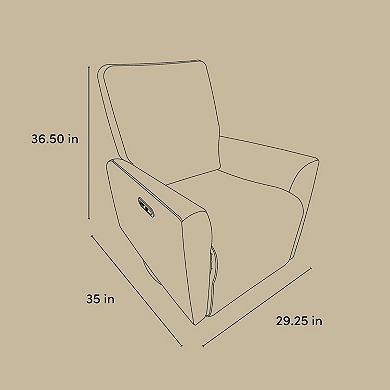 Storkcraft Santorini Basketweave Deluxe Power Recliner Swivel Glider
