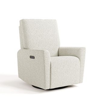 Storkcraft Santorini Boucle Deluxe Power Recliner Swivel Glider