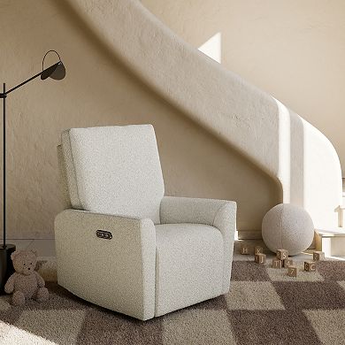 Storkcraft Santorini Boucle Deluxe Power Recliner Swivel Glider