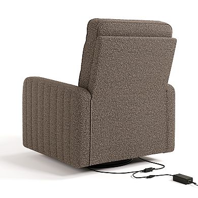 Storkcraft Kyoto Deluxe Extra-Wide Nursery Power Recliner Swivel Glider