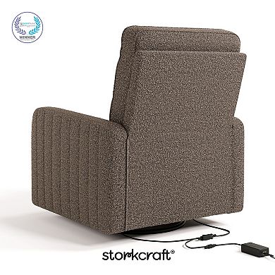 Storkcraft Kyoto Deluxe Extra-Wide Nursery Power Recliner Swivel Glider
