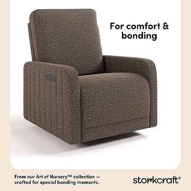 Storkcraft Kyoto Deluxe Extra-Wide Nursery Power Recliner Swivel Glider