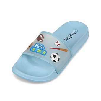 Boys and Girls Super-Soft Cushioned "Hello Summer" Slide Sandal