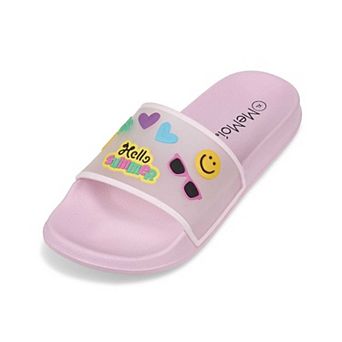 Boys and Girls Super-Soft Cushioned "Hello Summer" Slide Sandal
