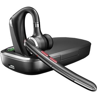 Delton 95X Wireless Noise Canceling MS Team Bluetooth Mono Headset & Charging Case, Black