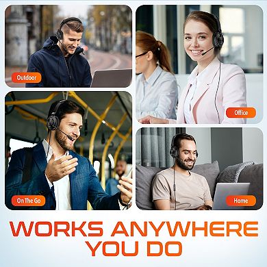 Delton 32Y USB Headset, 1080p Webcam, Ergonomic USB Keyboard & Mouse Bundle, Black