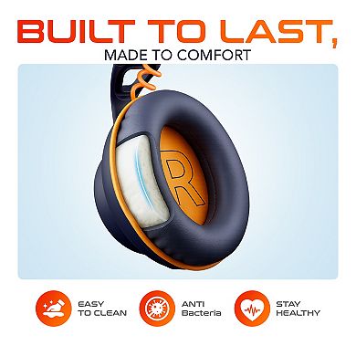 Delton Ascent Replacement Ear Cushions for Kids Learning Computer Headset 3-Pack, Midnight Blue
