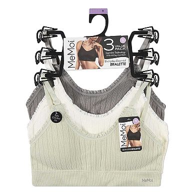 Women's 3 Pair Pack Seamless Ruffle Trim Bra